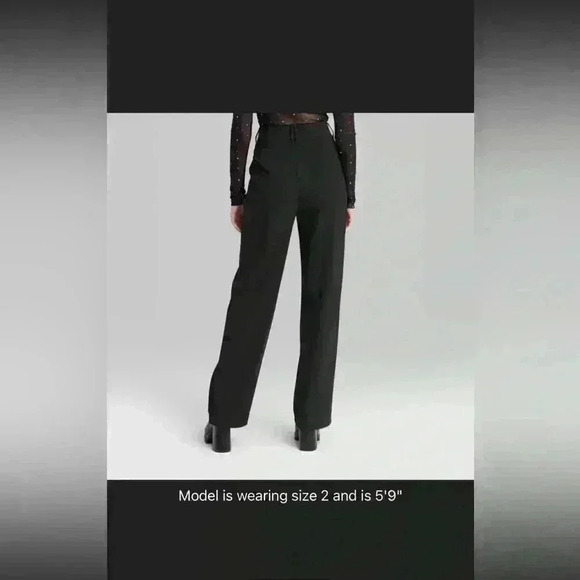 Women's Wide Leg Trouser Pants - Wild Fable Black  Size Women’s 0 - Picture 4 of 8